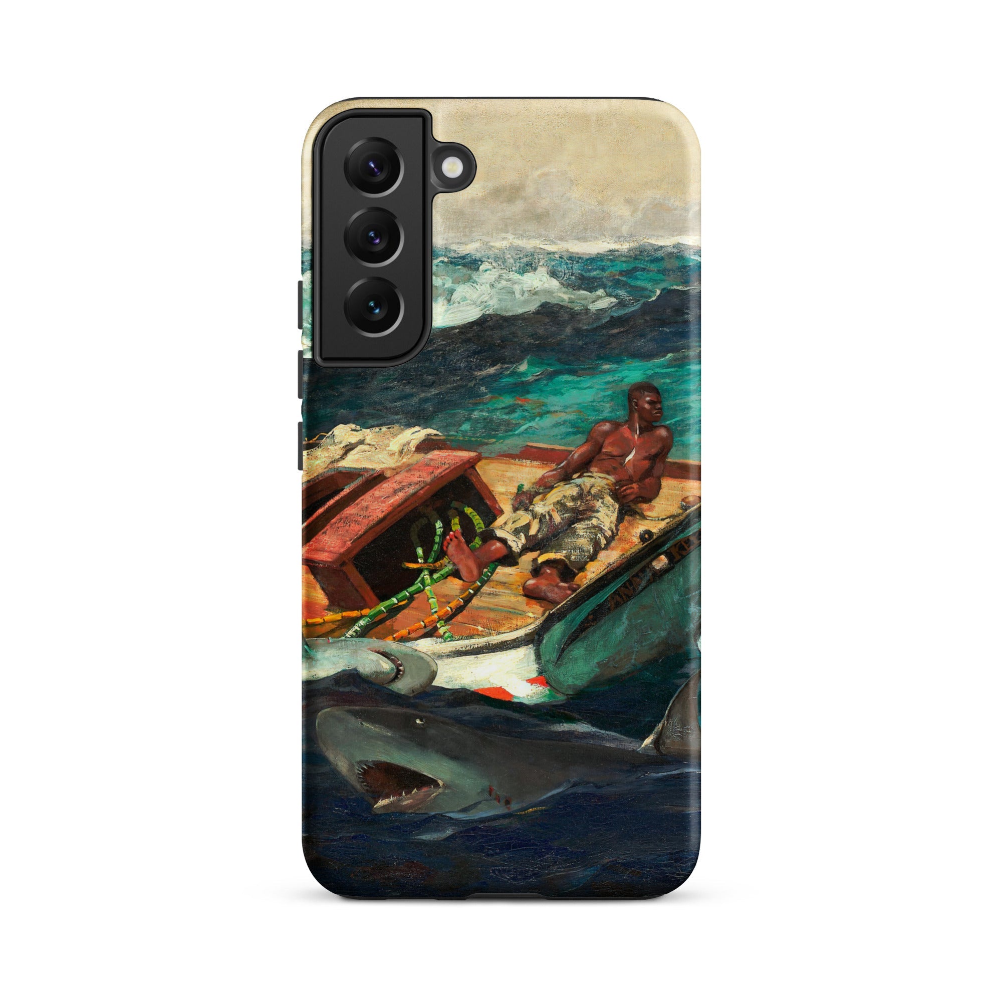 The Gulf Stream Winslow Homer Samsung Case, Galaxy S22 Plus / Matte, Smartphone Case Painting Man Boat Shark