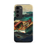 The Gulf Stream - Winslow Homer Samsung Case, Galaxy S23 Plus / Matte, Smartphone Case Classic Painting Man Rowboat Shark Water