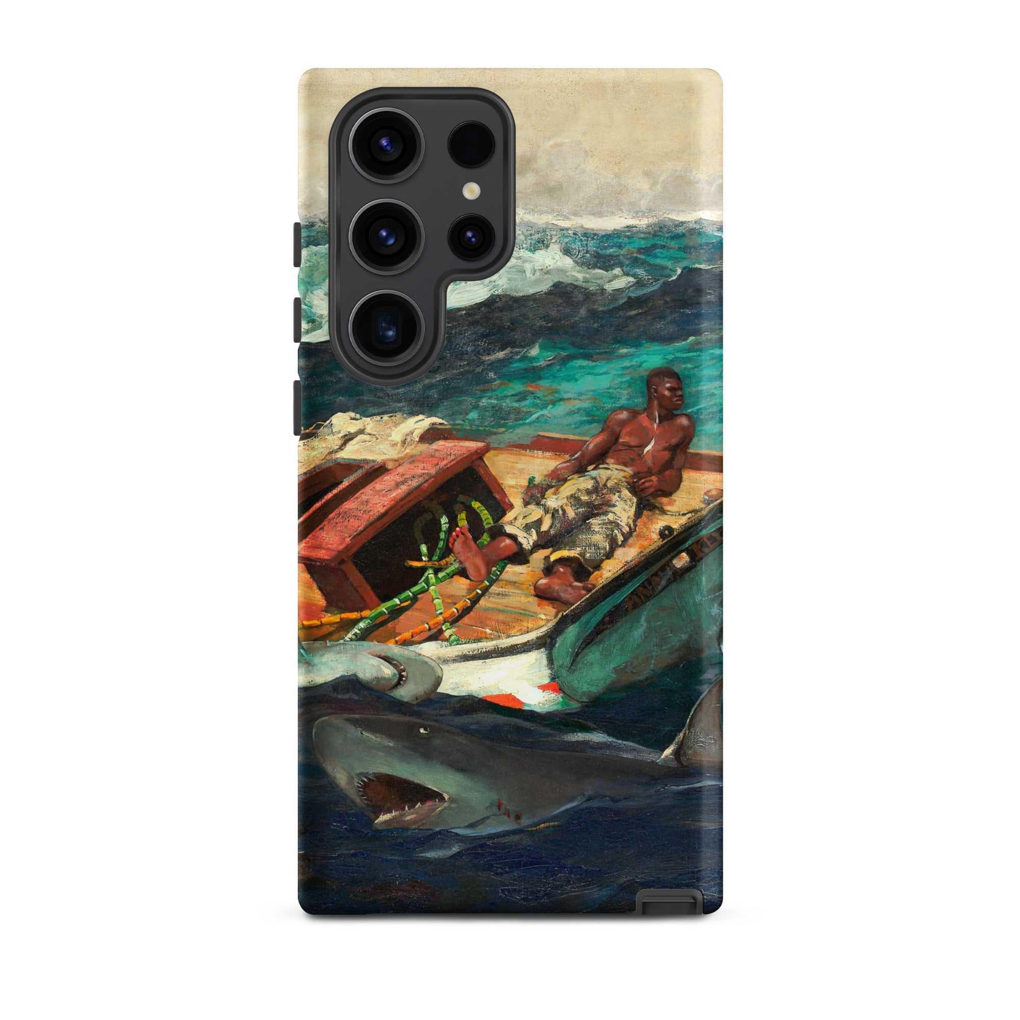 The Gulf Stream Winslow Homer Samsung Case, Galaxy S23 Ultra / Matte, Smartphone Case Painting Man Boat Shark