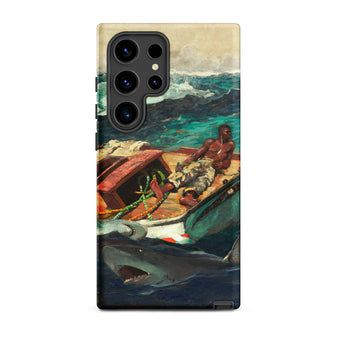 The Gulf Stream - Winslow Homer Samsung Case, Galaxy S24 Ultra / Matte, Smartphone Case Painted Scene Man Boat Shark
