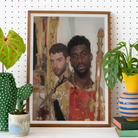 Hadrian & Antinous - Gay Interracial Couple Art Print Posters Prints Visual Artwork