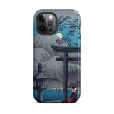 Hakone Lake in Moonlight - Hiroaki Takahashi Iphone Case, 12 Pro Max / Matte, Japanese Art-themed Phone Case