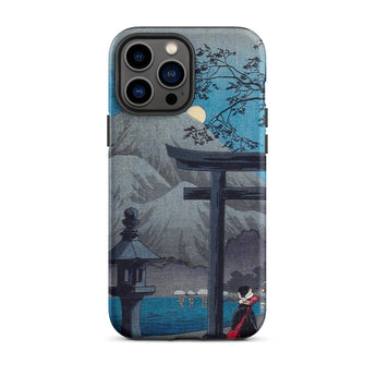 Hakone Lake in Moonlight - Hiroaki Takahashi Iphone Case, 13 Pro Max / Matte, Japanese Art Phone Case