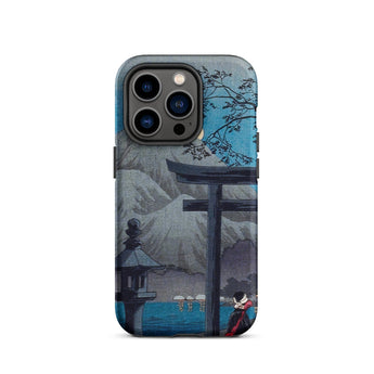 Hakone Lake in Moonlight - Hiroaki Takahashi Iphone Case, 14 Pro / Matte, Japanese-themed Phone Case