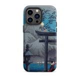 Hakone Lake in Moonlight - Hiroaki Takahashi Iphone Case, 14 Pro Max / Matte, Japanese-themed Phone Case