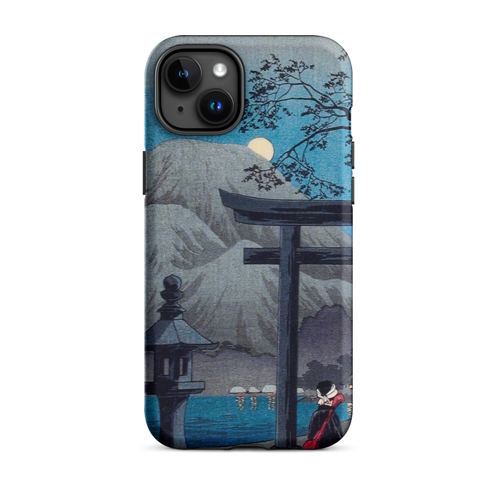 Hakone Lake in Moonlight Hiroaki Takahashi Iphone Case, 15 Plus / Matte, Japanese Art Phone Case