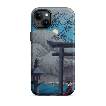 Hakone Lake in Moonlight - Hiroaki Takahashi Iphone Case, 15 Plus / Matte, Japanese Art Phone Case