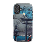 Hakone Lake in Moonlight - Hiroaki Takahashi Iphone Case, 16 Plus / Matte, Japanese Art Phone Case