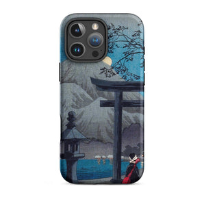 Hakone Lake in Moonlight - Hiroaki Takahashi Iphone Case, 16 Pro Max / Matte, Japanese Art-themed Phone Case