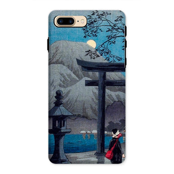 Hakone Lake in Moonlight - Hiroaki Takahashi Iphone Case, 8 Plus / Matte, Phone Case Japanese Art