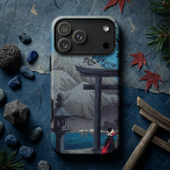 Hakone Meer in Maanlicht - Hiroaki Takahashi Iphone Hoesje, Mobiele Telefoonhoesjes, Toby Leon