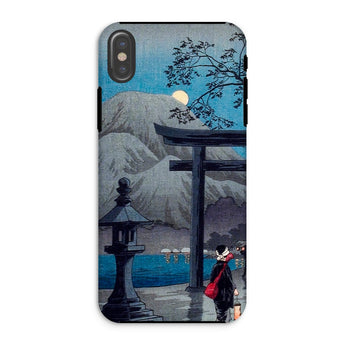 Hakone Lake in Moonlight - Hiroaki Takahashi Iphone Case, Xs / Matte, Phone Case Japanese Art