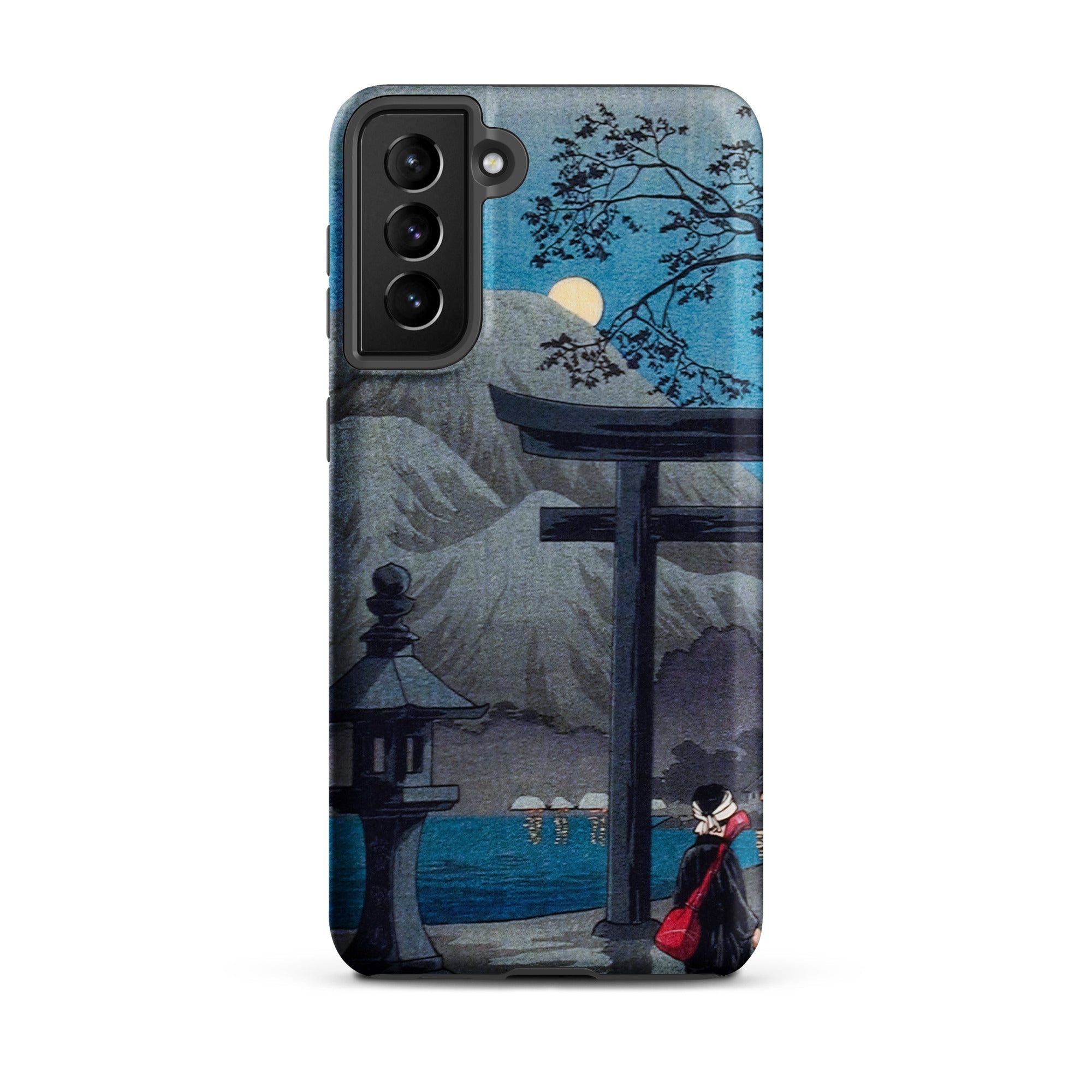 Hakone Lake in Moonlight Hiroaki Takahashi Samsung Case, Galaxy S21 Plus / Matte, Phone Case Japanese Landscape Design