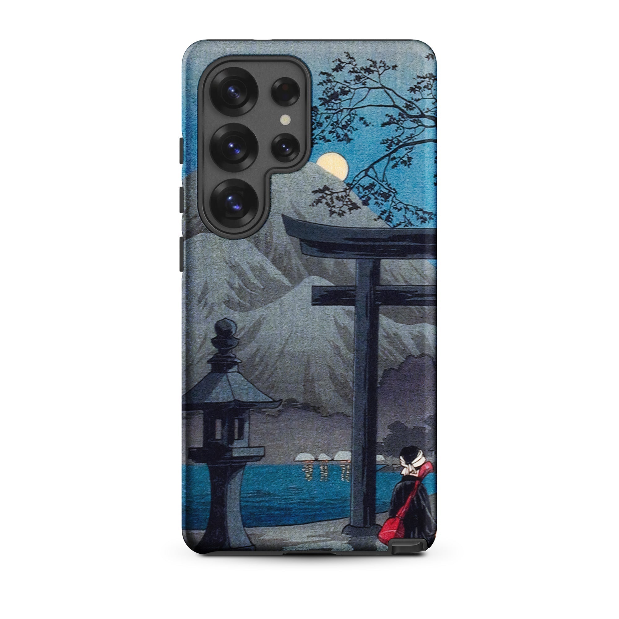 Hakone Lake in Moonlight Hiroaki Takahashi Samsung Case, Galaxy S25 Ultra / Matte, Smartphone Case Japanese Style Landscape Mountains Lake