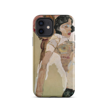 Half Naked Woman - Egon Schiele Iphone Case, 12 / Matte, Iphone 11 Case Artistic Print Partially Clothed Woman