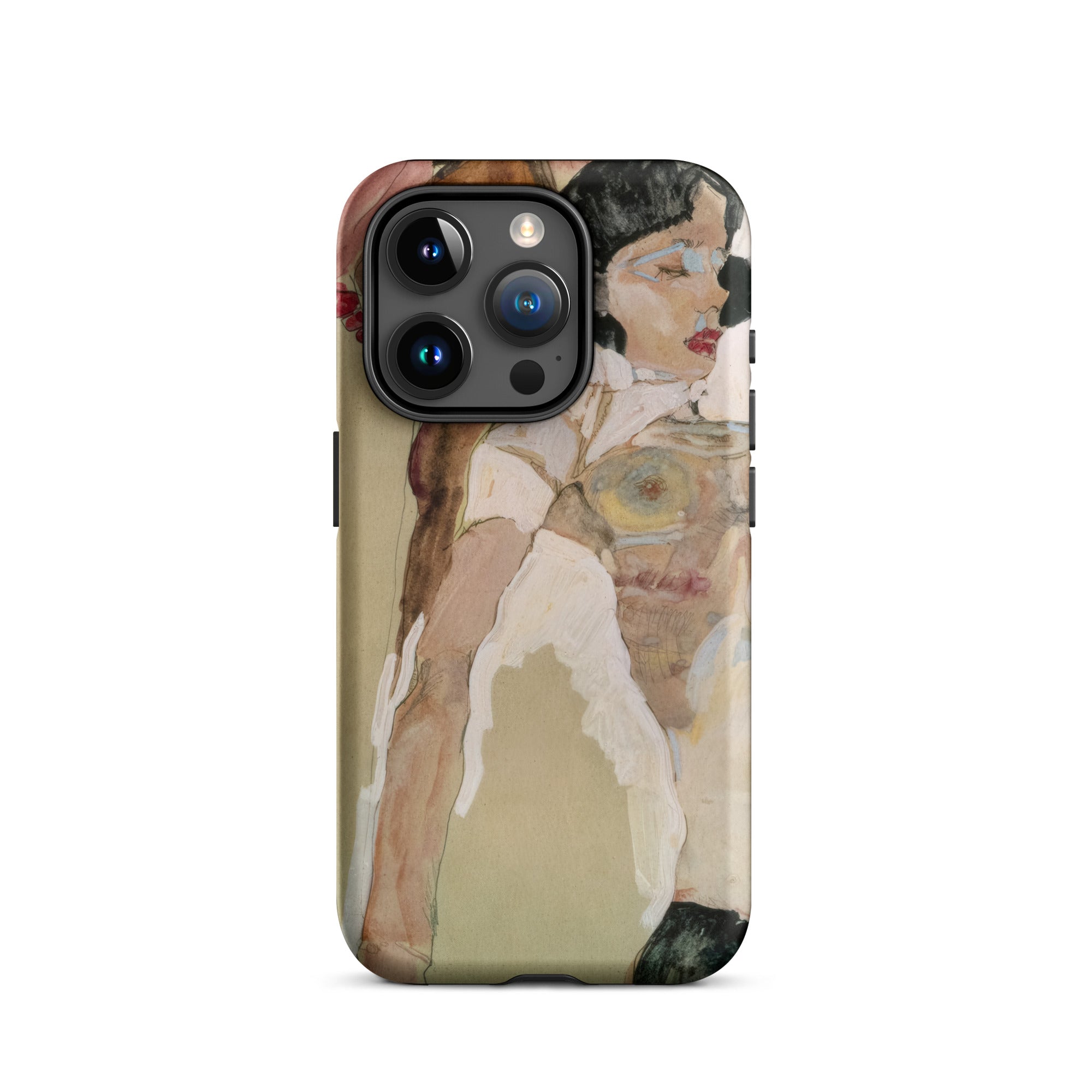 Half Naked Woman - Egon Schiele Iphone Case, 15 Pro / Matte