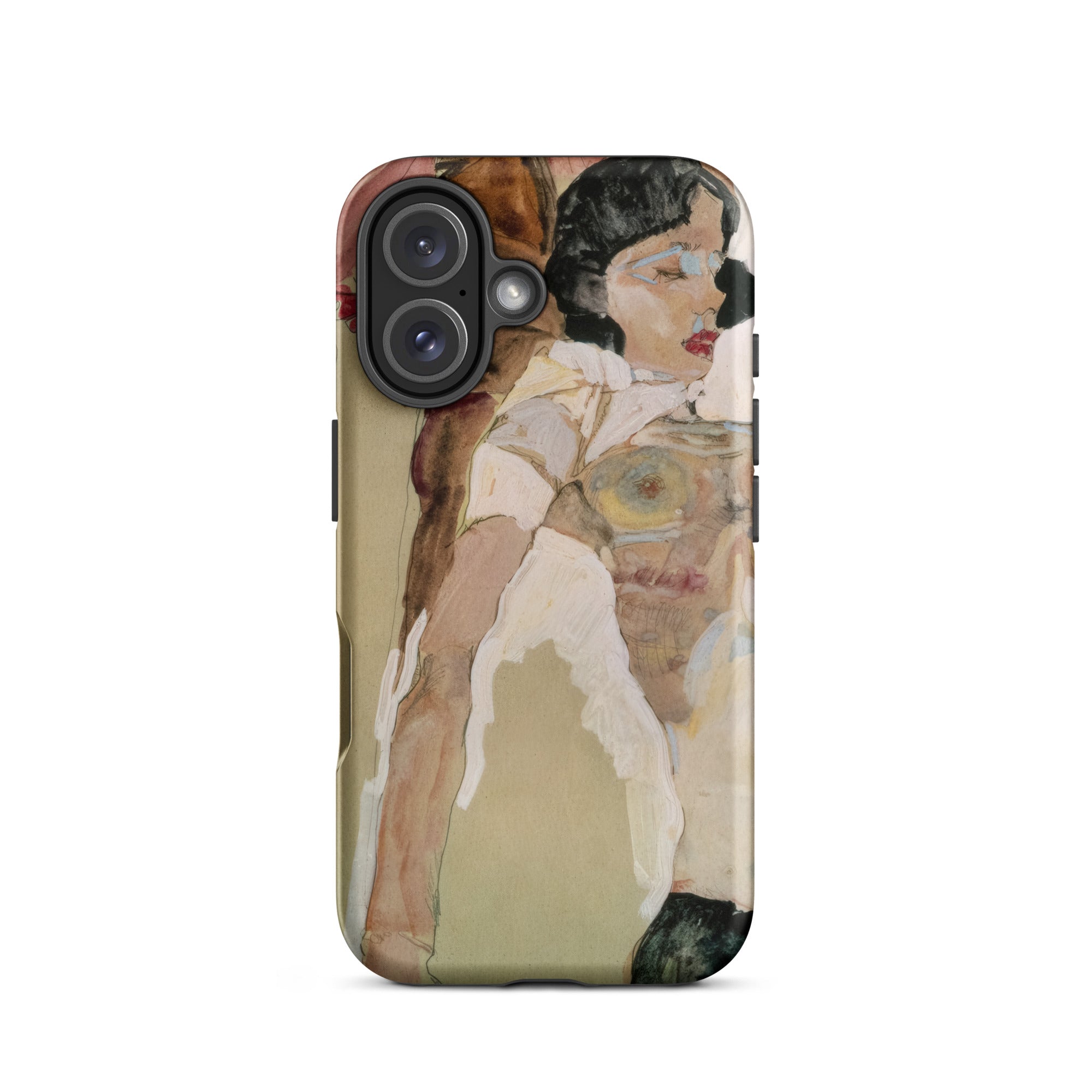 Half Naked Woman - Egon Schiele Iphone Case, 16 / Matte