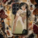 Half Naked Woman - Egon Schiele Phone Case Phone Case Watercolor-style Portrait Woman Soft Beige Cream Egon Schiele Iphone, Raw Line