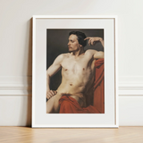 Half Painted Figure - William-adolphe Bouguereau Art Print / Canvas Framed Classical-style Portrait Print Nude Male Figure Draped