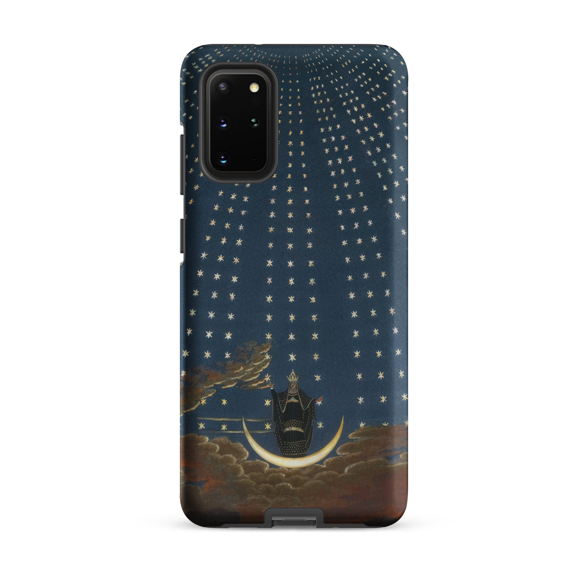 Hall of Stars Karl Friedrich Thiele Samsung Case, Galaxy S20 Plus / Matte, Dark Blue Smartphone Case Celestial Design Stars Crescent