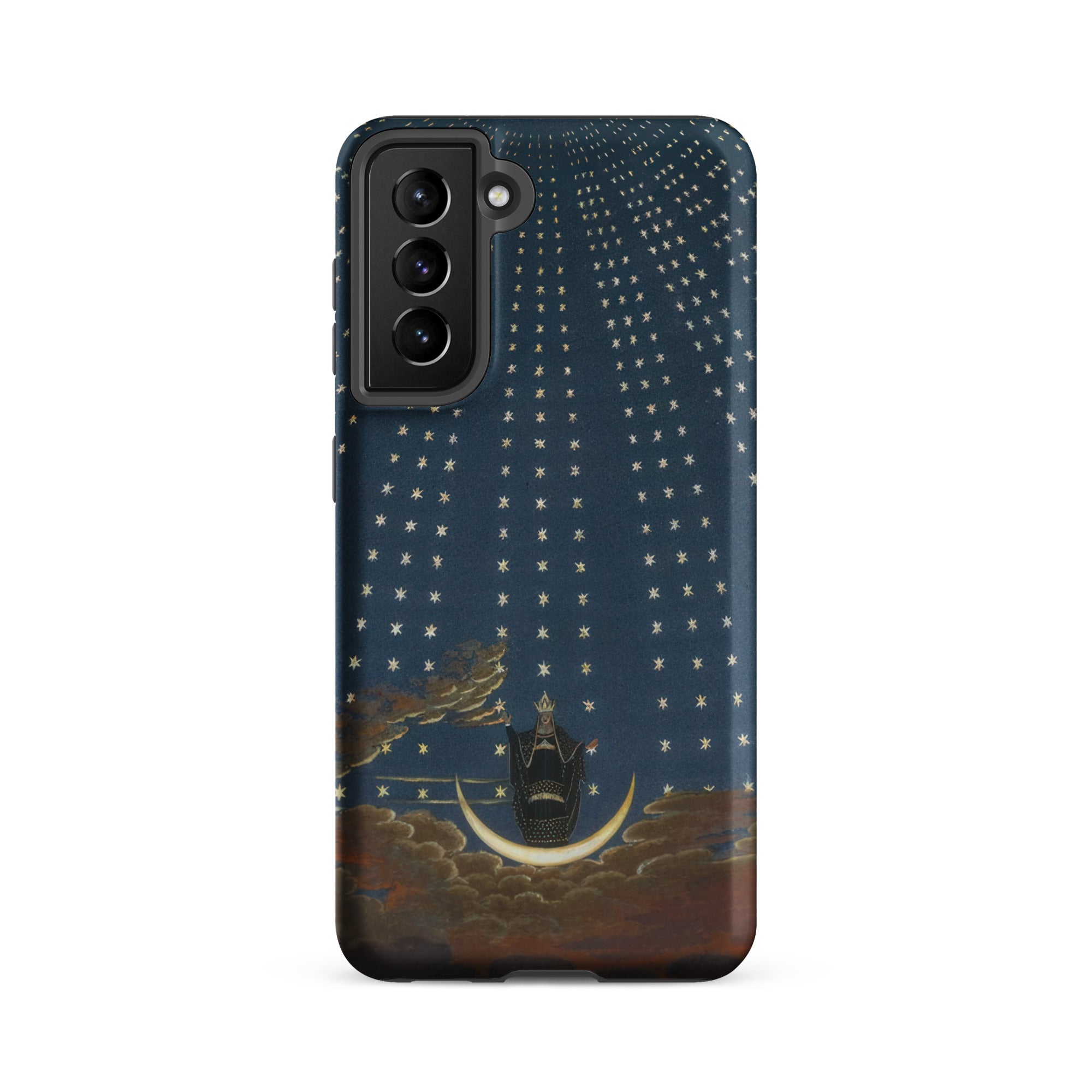 Hall of Stars Karl Friedrich Thiele Samsung Case, Galaxy S21 Fe / Matte, Black Phone Case Celestial Night Sky Design Crescent