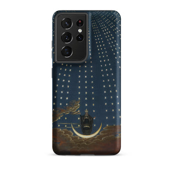 Hall of Stars - Karl Friedrich Thiele Samsung Case, Galaxy S21 Ultra / Matte, Dark Phone Case Starry Night Sky Figure Crescent