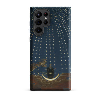Hall of Stars - Karl Friedrich Thiele Samsung Case, Galaxy S22 Ultra / Matte, Smartphone Dark Blue Case Starry Sky Design Crescent