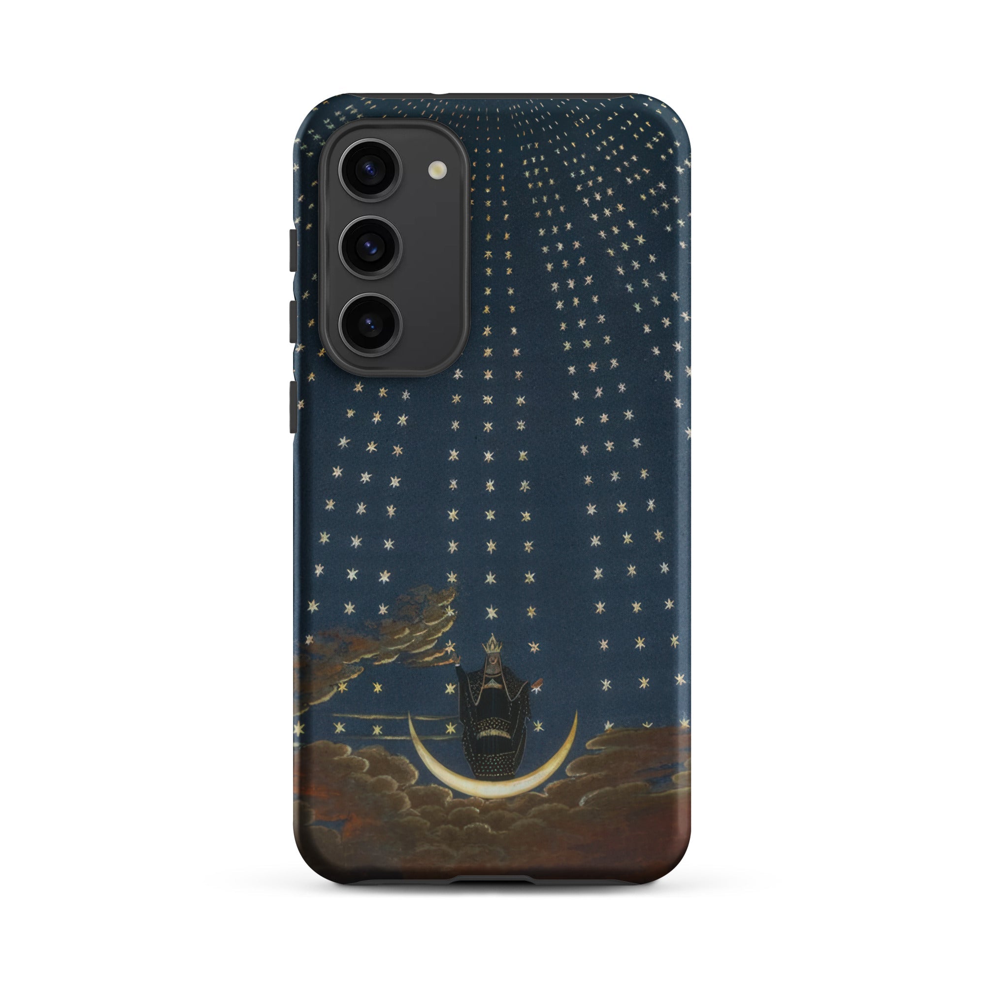 Hall of Stars Karl Friedrich Thiele Samsung Case, Galaxy S23 Plus / Matte, Dark Colored Smartphone Case Starry Night Sky Design Crescent