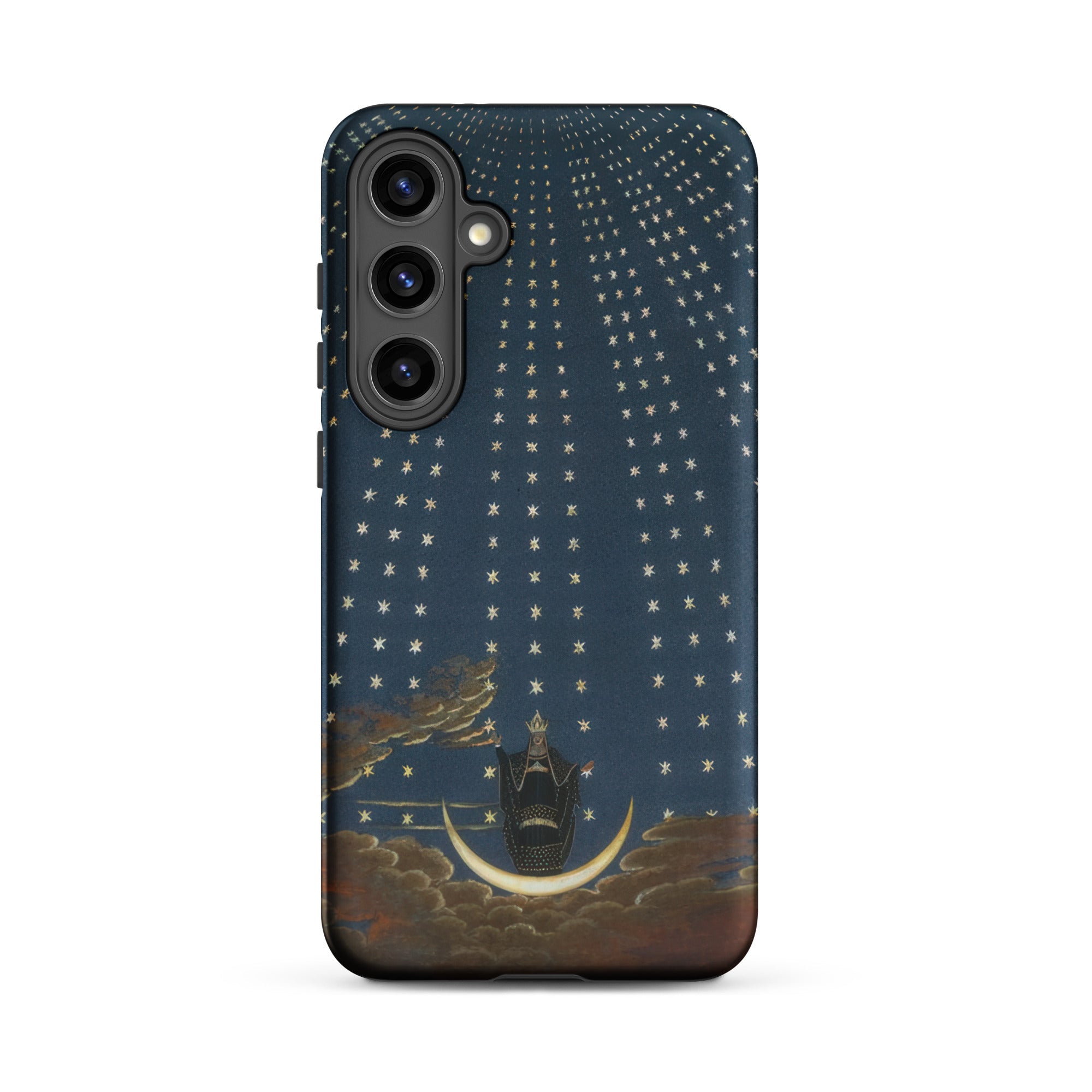 Hall of Stars Karl Friedrich Thiele Samsung Case, Galaxy S24 Plus / Matte, Dark Blue Smartphone Case Celestial Design Crescent Moon