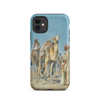 Halt in the Desert - John Frederick Lewis Iphone Case, 11 / Matte, Iphone Phone Case Orientalist Painting Camels Figures
