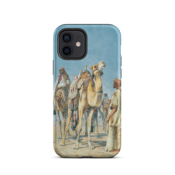 Halt in the Desert - John Frederick Lewis Iphone Case, 12 / Matte, Phone Case Orientalist Painting Camels People