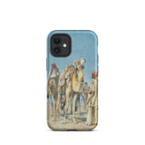 Halt in the Desert - John Frederick Lewis Iphone Case, 12 Mini / Matte, Iphone Case Orientalist Painting Camels People