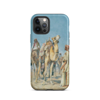 Halt in the Desert - John Frederick Lewis Iphone Case, 12 Pro / Matte, Blue Iphone Case Desert Scene Painting