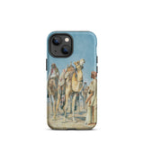 Halt in the Desert - John Frederick Lewis Iphone Case, 13 Mini / Matte, Iphone Case Desert Scene Camels People