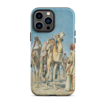 Halt in the Desert - John Frederick Lewis Iphone Case, 13 Pro Max / Matte, Iphone 15 Pro Max Case Desert Scene Camels