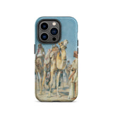 Halt in the Desert - John Frederick Lewis Iphone Case, 14 Pro / Matte, Iphone 15 Pro Max Case Desert Scene Camels