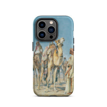 Halt in the Desert - John Frederick Lewis Iphone Case, 14 Pro / Matte, Iphone 15 Pro Max Case Desert Scene Camels