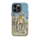 Halt in the Desert John Frederick Lewis Iphone Case, 14 Pro Max / Matte, Smartphone Case Orientalist Painting Camels People Traditional
