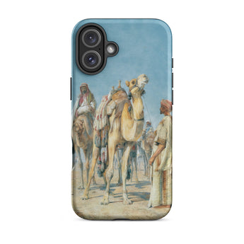 Halt in the Desert - John Frederick Lewis Iphone Case, 16 Plus / Matte, Smartphone Case Desert Caravan Painting