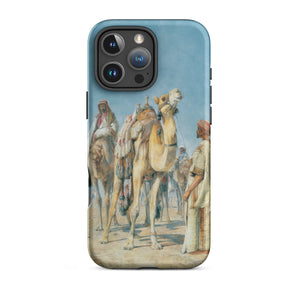 Halt in the Desert - John Frederick Lewis Iphone Case, 16 Pro Max / Matte, Iphone Case Desert Scene Camels People