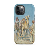 Halt in the Desert - John Frederick Lewis Phone Case Iphone 12 Pro Max / Matte Iphone Desert Scene Camels People Frederick Lewis Captures,
