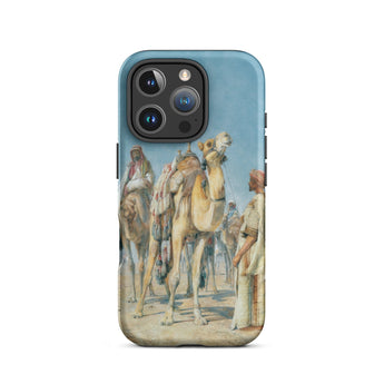Halt in the Desert - John Frederick Lewis Phone Case Iphone 16 Pro / Matte Iphone 15 Pro Max Case Desert Scene Camels Frederick Lewis