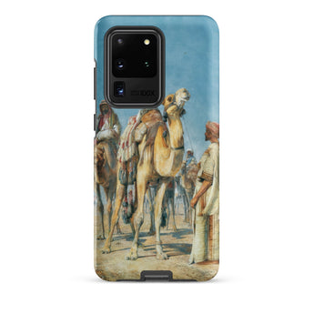 Halt in the Desert - John Frederick Lewis Phone Case Samsung Galaxy S20 Ultra / Matte Phone Case Detailed Illustration Desert Camels