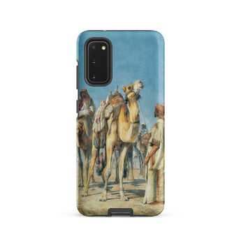 Halt in the Desert - John Frederick Lewis Samsung Case, Galaxy S20 / Matte, Protective Smartphone Case Desert Caravan Painting