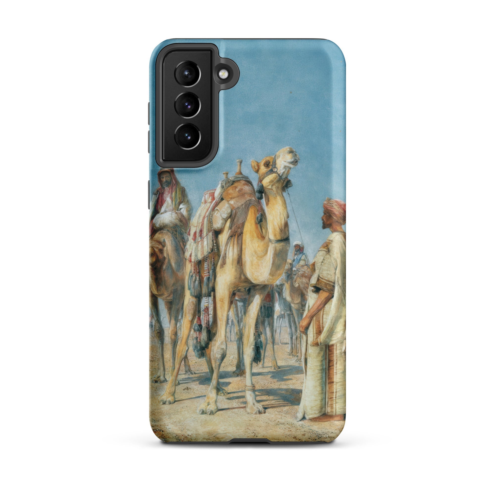 Halt in the Desert John Frederick Lewis Samsung Case, Galaxy S21 Plus / Matte, Smartphone Case Desert Scene Camels People