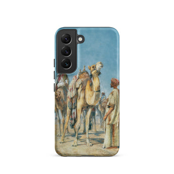 Halt in the Desert - John Frederick Lewis Samsung Case, Galaxy S22 / Matte, Smartphone Case Orientalist Painting Camels People