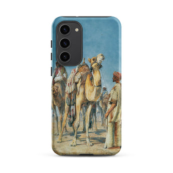 Halt in the Desert - John Frederick Lewis Samsung Case, Galaxy S23 Plus / Matte, Phone Case Desert Scene Camels People