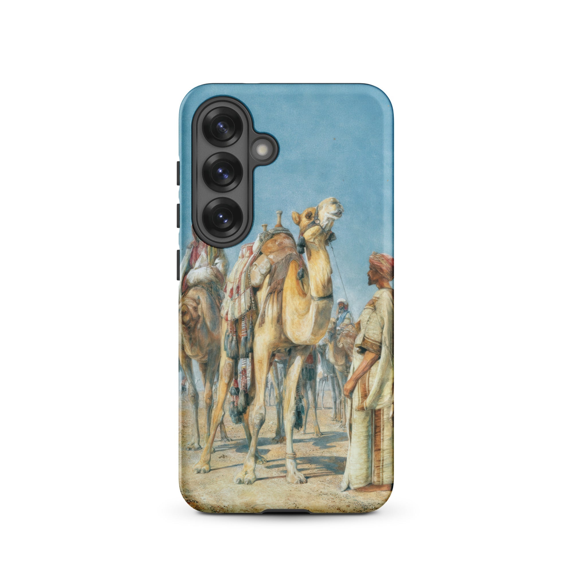 Halt in the Desert John Frederick Lewis Samsung Case, Galaxy S25 / Matte, Phone Case Desert Scene Camels People