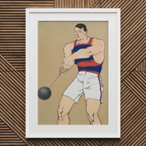 Hammer Throw - Edward Penfield Art Print / Canvas, 20x30’’ / 51x76cm / White Frame / Matboard, Posters Prints & Visual Artwork, Toby Leon