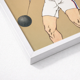 White-framed Artwork Stylized Illustration Athlete White Shorts Red Penfield Painted Strength, Edward Art, Picture’s Spine